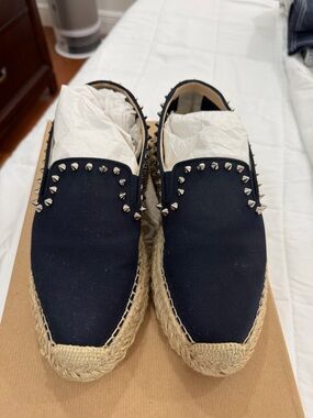 Saks Fifth Avenue Espaboat Flat Toile in Obscur